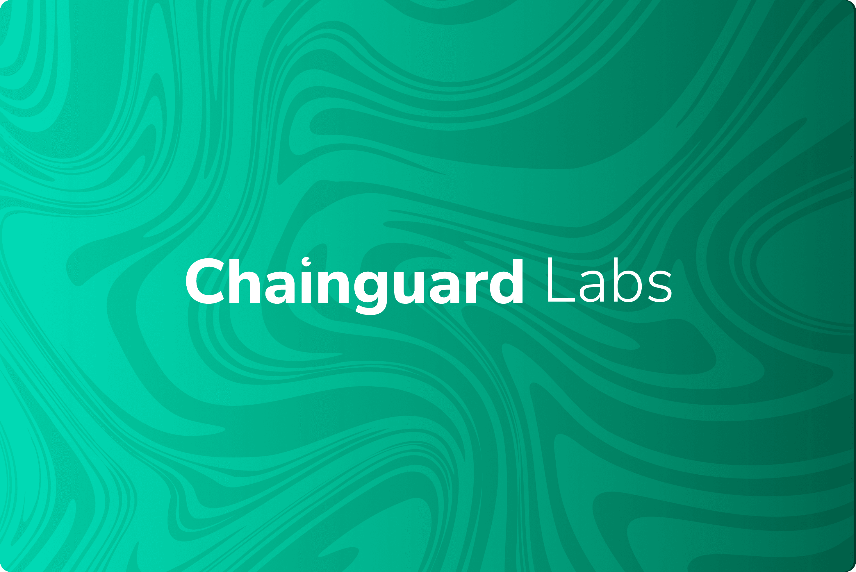 An image with the text "Chainguard Labs" on stylized background.